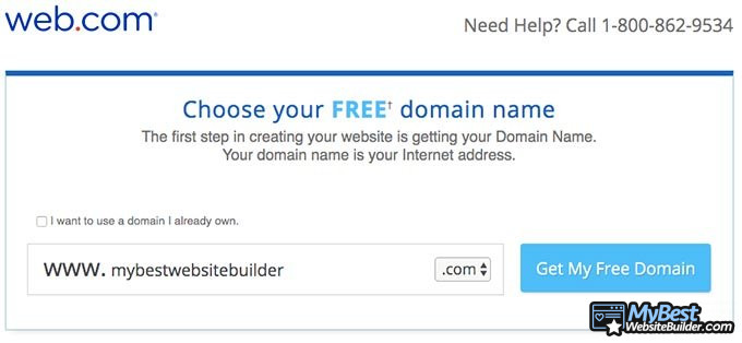 Ulasan Website Builder Web.com: domain.